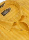 Linen Cotton Khadi Shed Two Tone Yellow Gold Colour