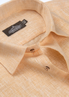 Pure Linen Light Orange Colour Mens Shirt
