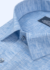 Pure Linen Cotton Khadi Blue Men's Shirt