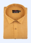 Pure Linen Gold Colour Men's Shirts