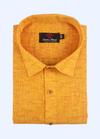 Linen Cotton Dual Tone Gold Orange Color For Men's Shirts