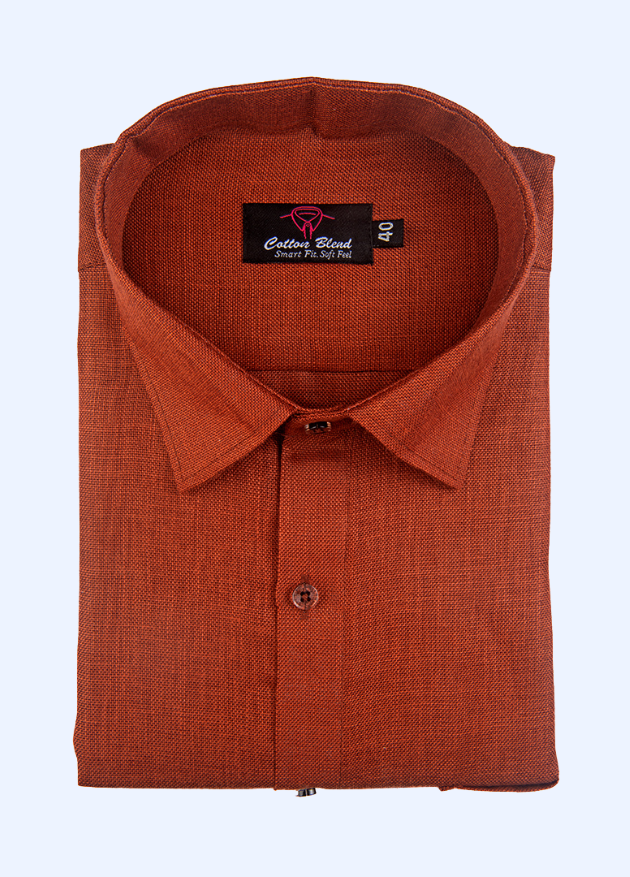 Pure linen Maroon cherry Colour Men's Shirts– Cotton Blend