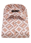 Linen Digital Jacksons Print Peach with Maroon Color Men’s Shirt