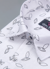 Linen Turkey White with Grey Black Joshua Print Mens Shirt