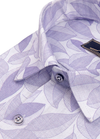 Linen Digital lofstic Print White with Lavender Color Men’s Shirt