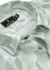 Linen Digital lofstic Print White with Pista Color Men’s Shirt